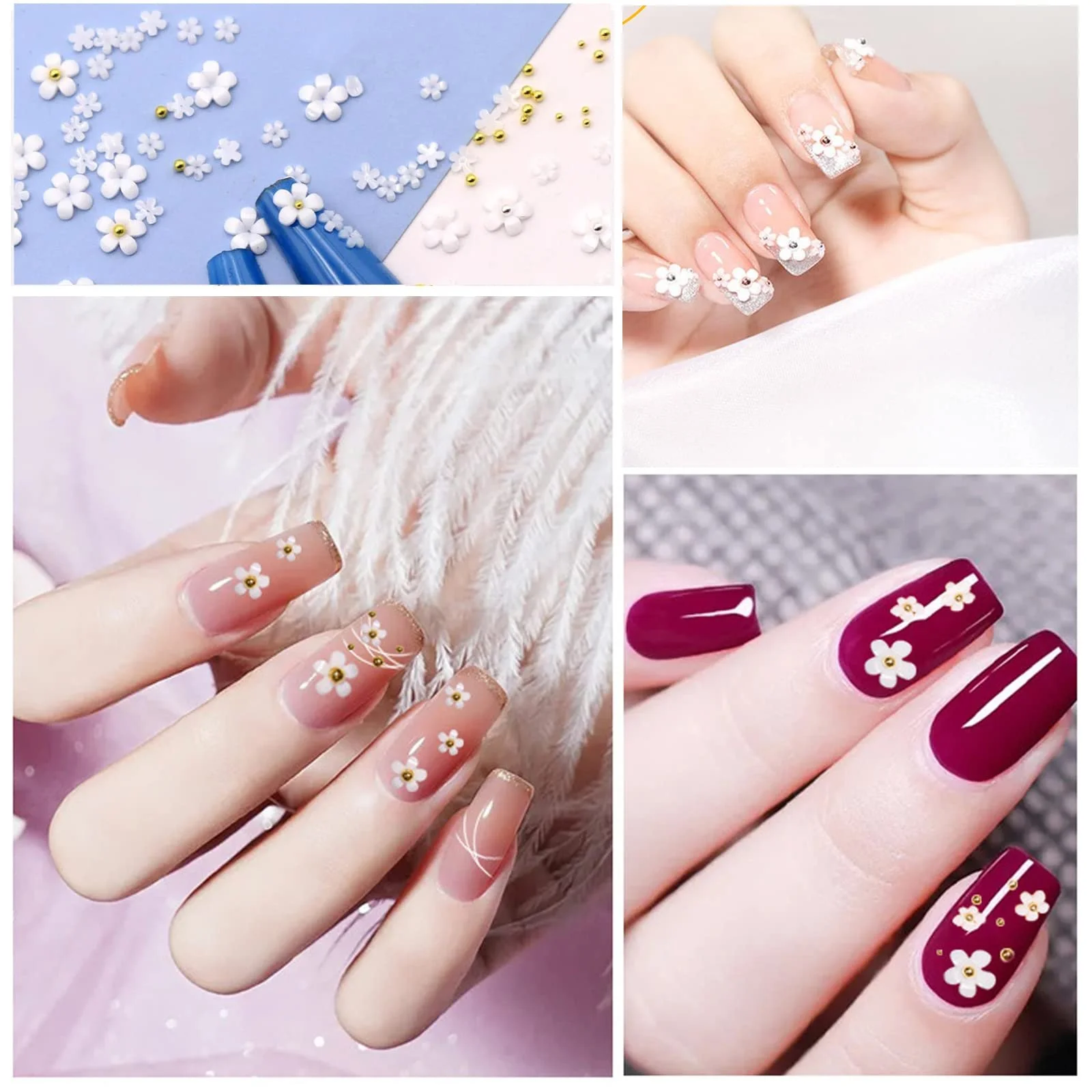 Підвіска для дизайну нігтів Квітка, 3D акрилові квіти, фото №6