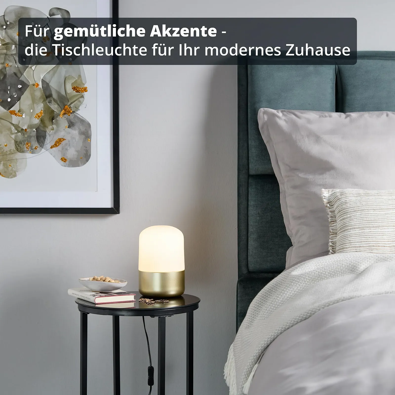 Настільна лампа KHG Modern E27 Метал 50 см Матова латунь, фото №6