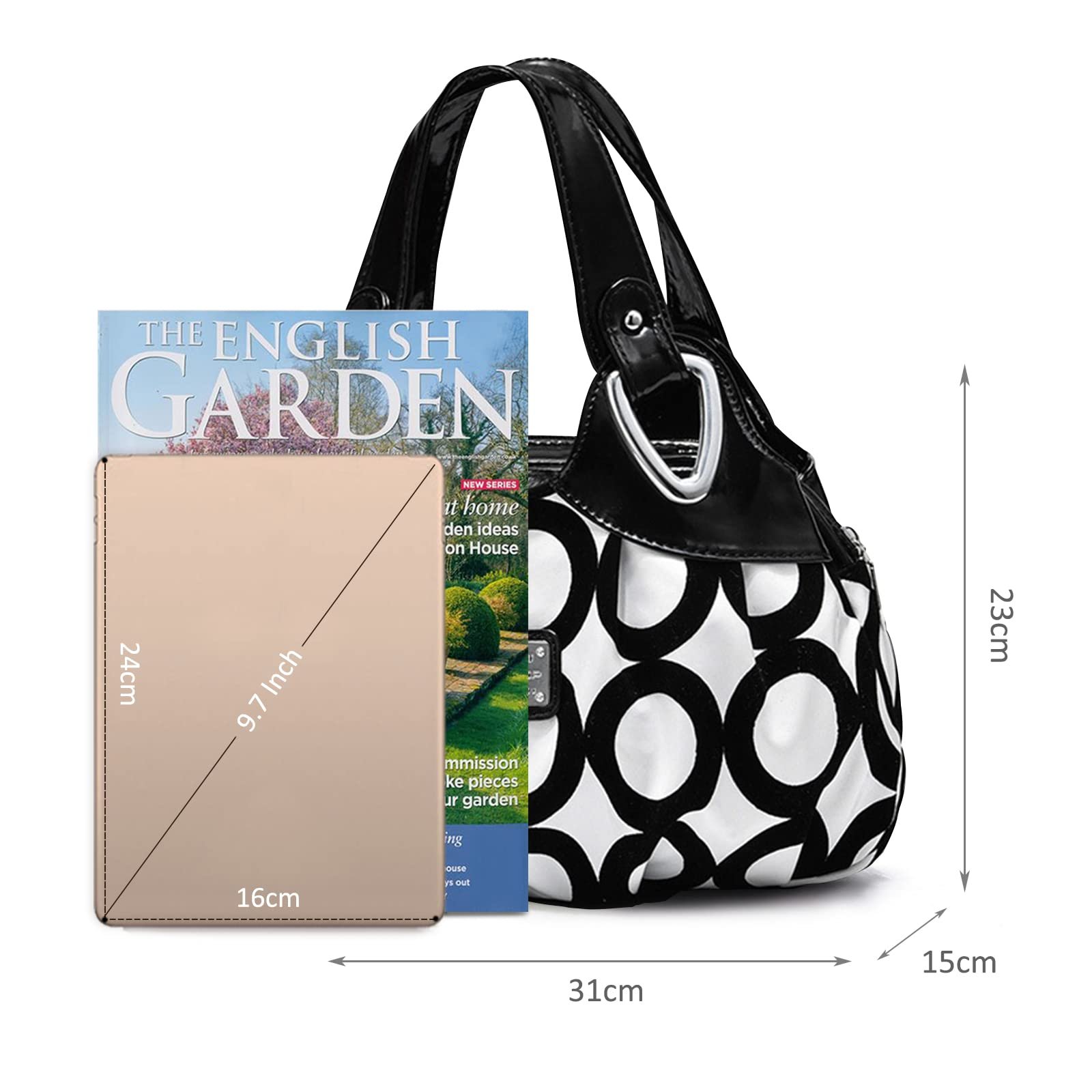 Сумка жіноча NICOLE & DORIS Велика елегантна сучасна сумка-шопер з квітковим візерунком, фото №6