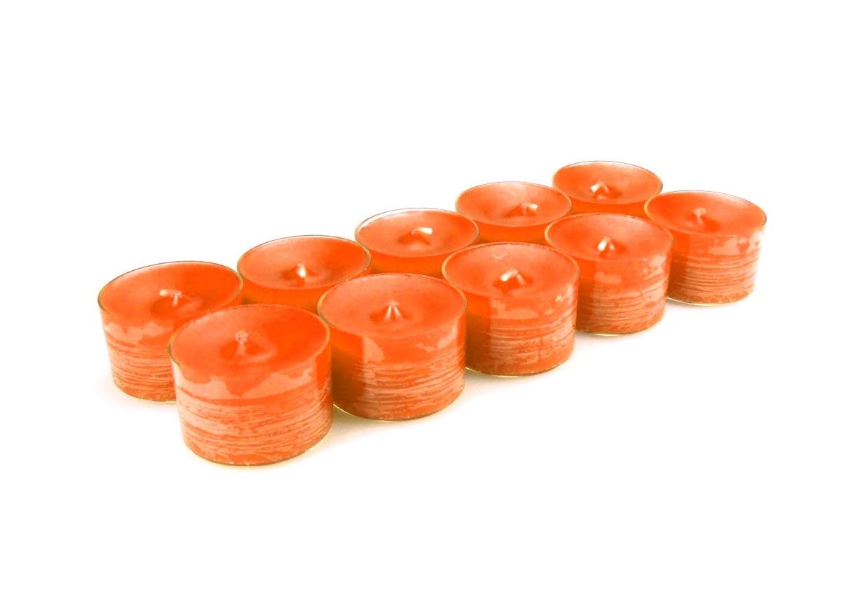 Свечи чайные датские акриловые 10 штук 8-часовые без аромата Цвет оранжевый, фото №1 Свечи чайные датские акриловые 10 штук 8-часовые без аромата Цвет оранжевый, фото №1