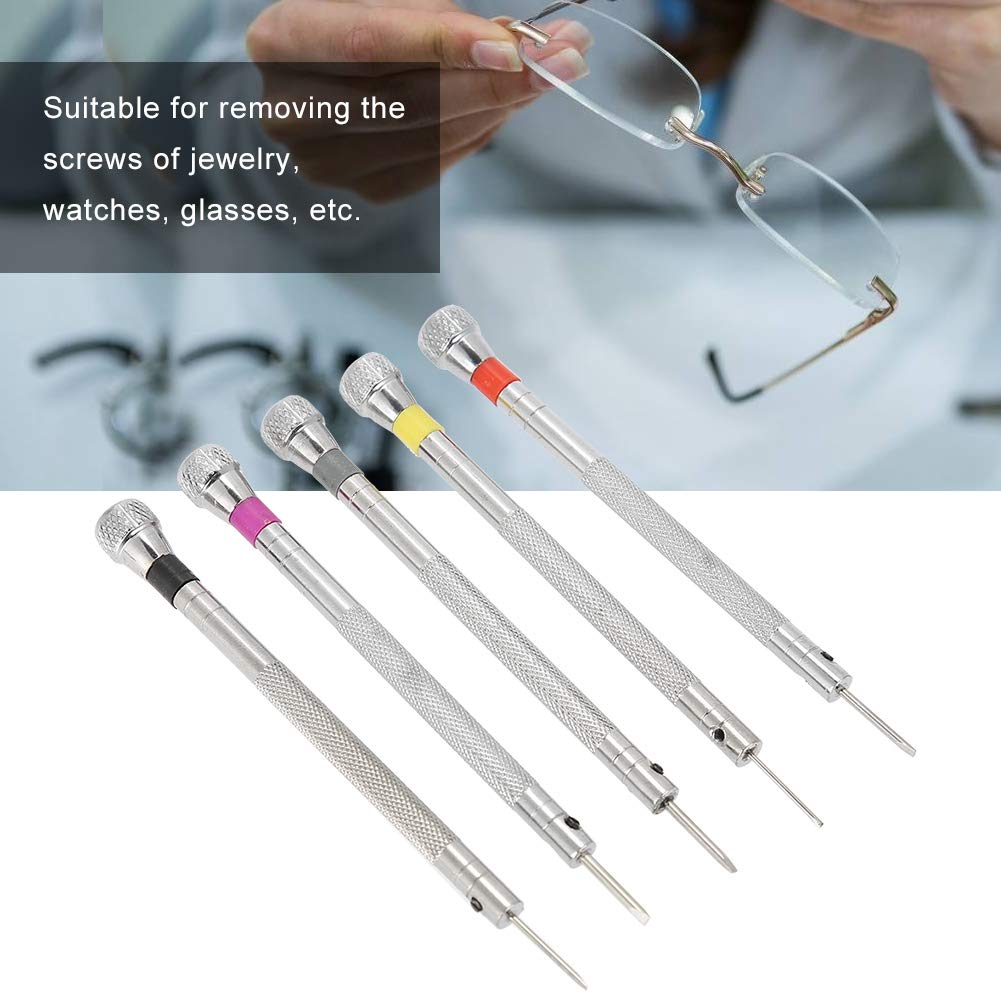 Міні набір викруток 5 шт. Precision Slotted для ювелірних виробів годинників окулярів точних інструментів ремонту, фото №4