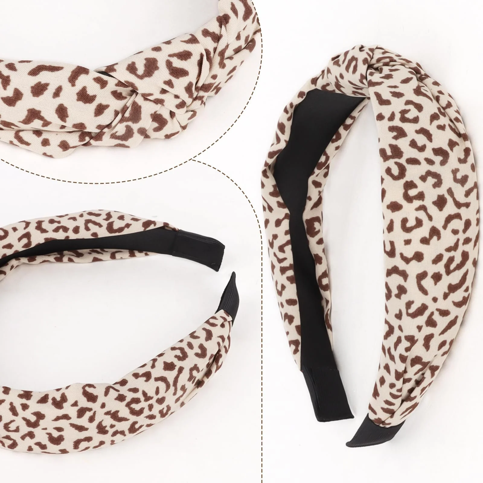 Набір з 5 жіночих обручів для волосся з бантом, фото №3