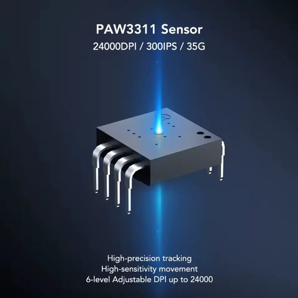 Ігрова мишка KYSONA Mars SE White PAW3311 24000DPI 1000Гц, фото №5