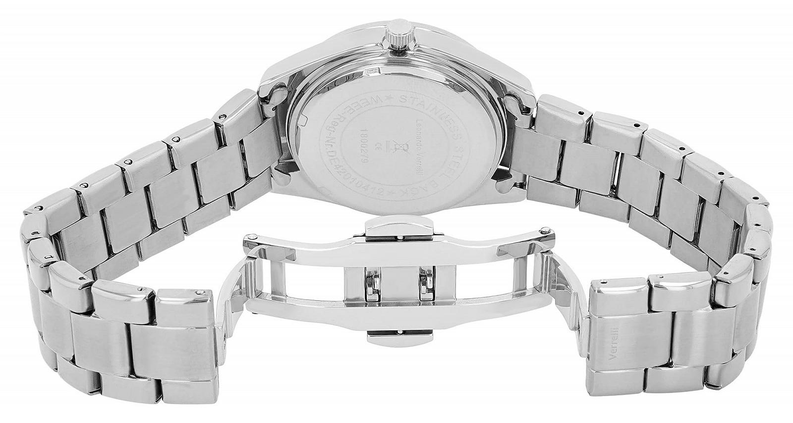 Женские часы LEONARDO VERRELLI, ремешок из нержавеющей стали, диаметр 34 мм, двухцветный / бирюзовый, фото №3 Женские часы LEONARDO VERRELLI, ремешок из нержавеющей стали, диаметр 34 мм, двухцветный / бирюзовый, фото №3