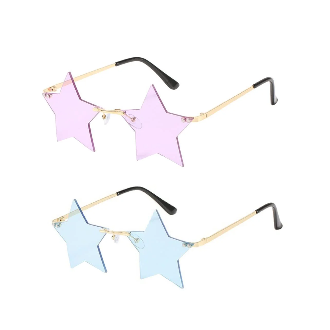 Сонцезахисні окуляри VALICLUD Зіркові сонцезахисні окуляри Без оправи Різні кольори, фото №1