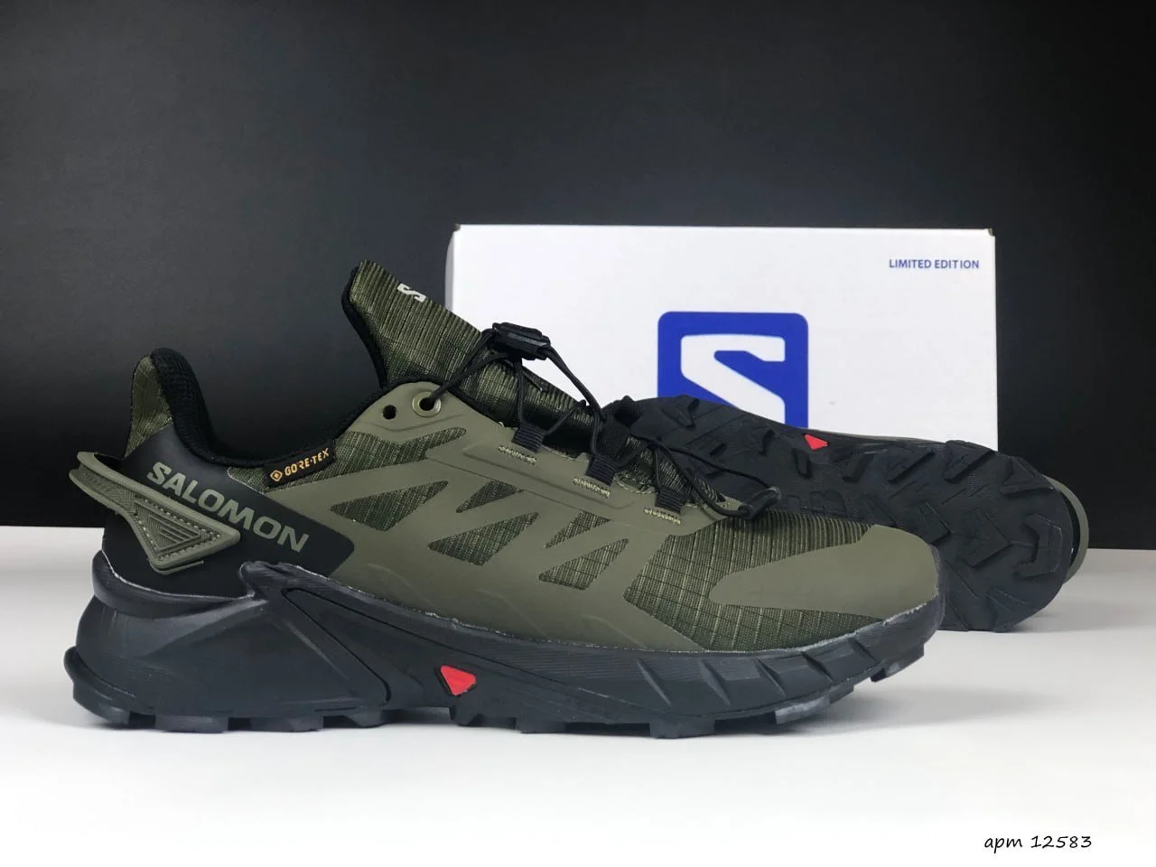 Чоловічі термо кросівки Salomon Supercross 4 Gore-tex хакі, фото №5 Чоловічі термо кросівки Salomon Supercross 4 Gore-tex хакі, фото №5