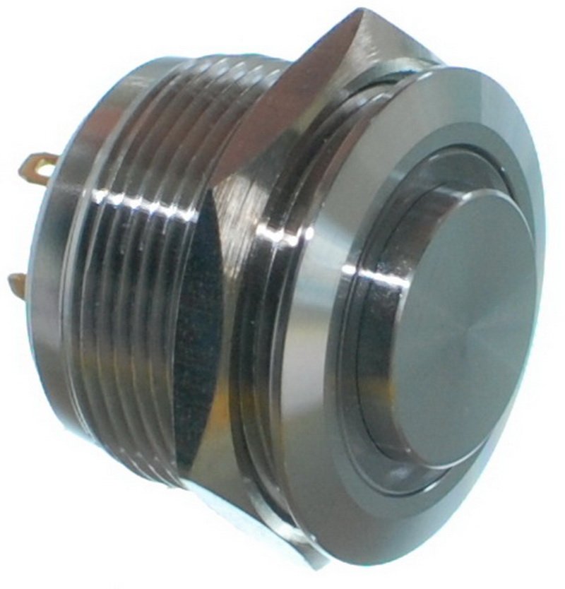 Кнопка антивандальна VJ Parts d25mm стрижка 22mm h20mm 4 контакт індикація, фото №1