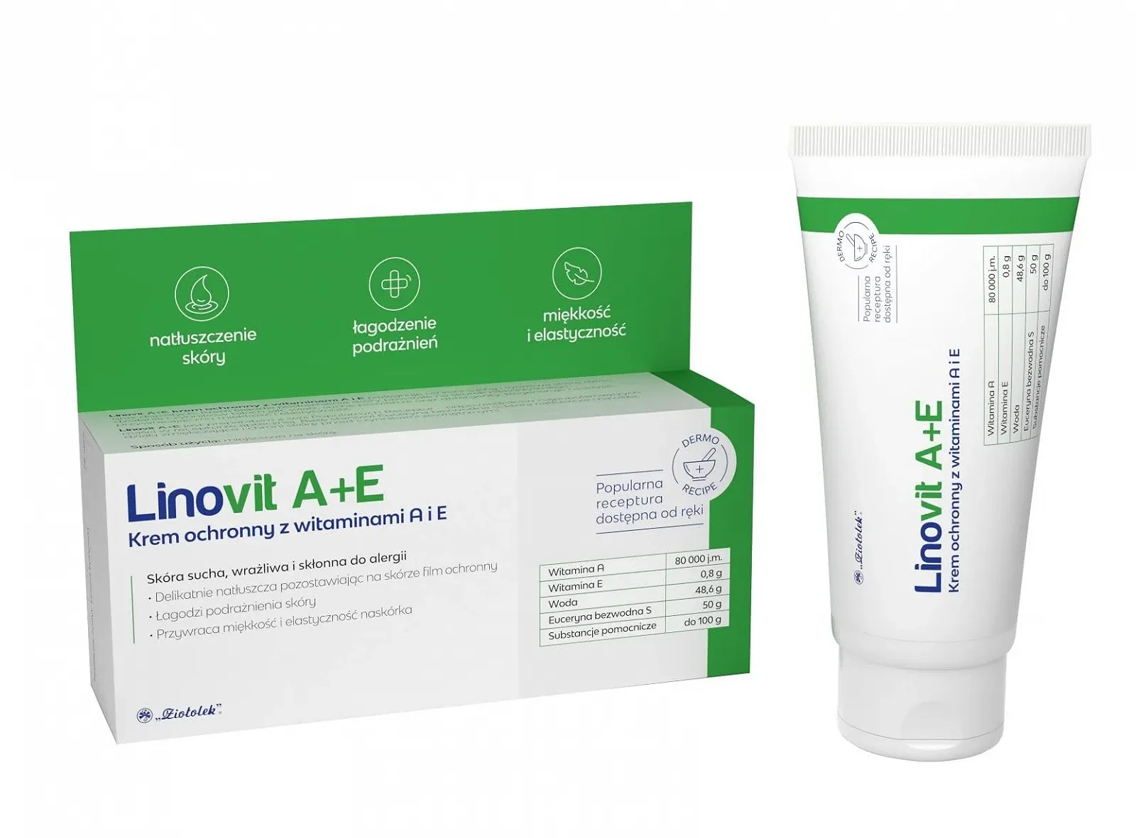 Захисний крем Linovit Vitamins A+ E 50 г, фото №1