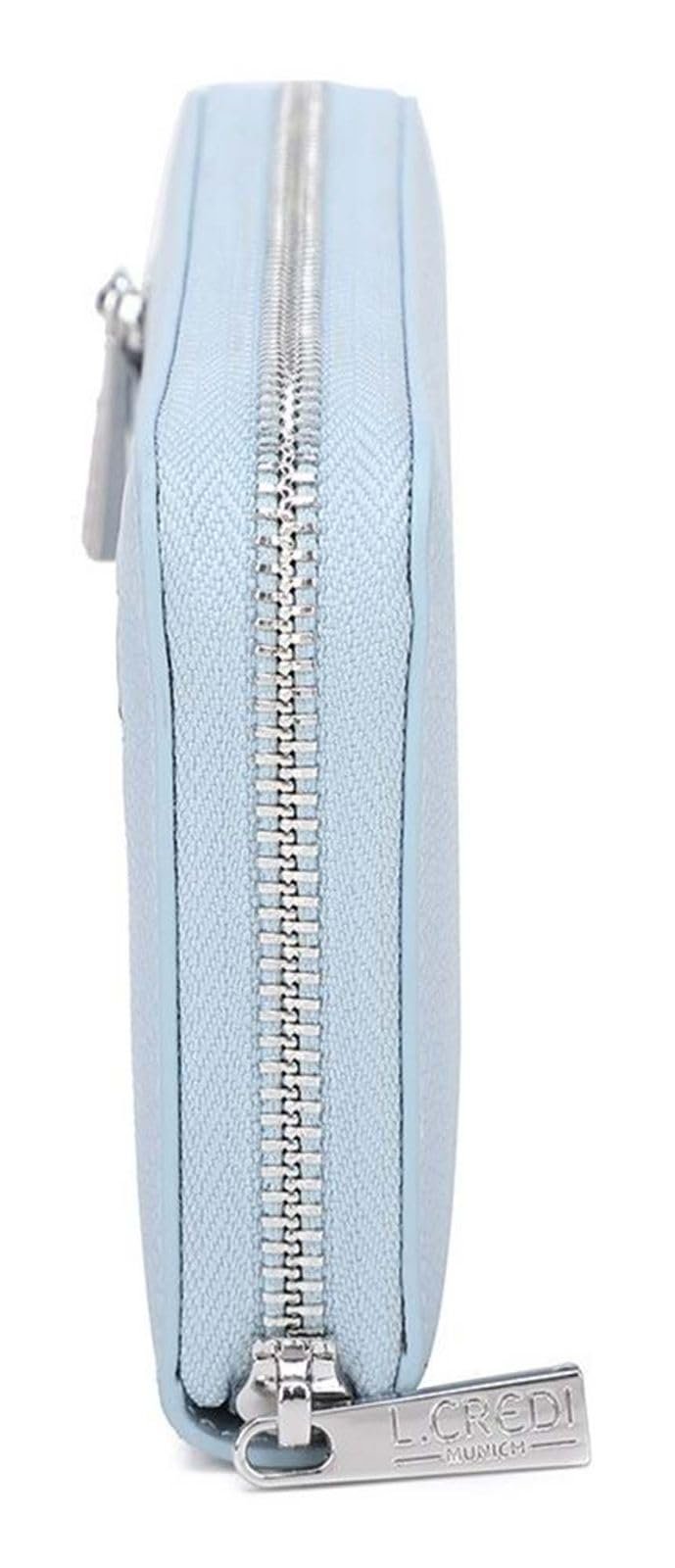 Гаманець L.CREDI Polly Zip Around Ice Blue, Ice Blue, фото №4
