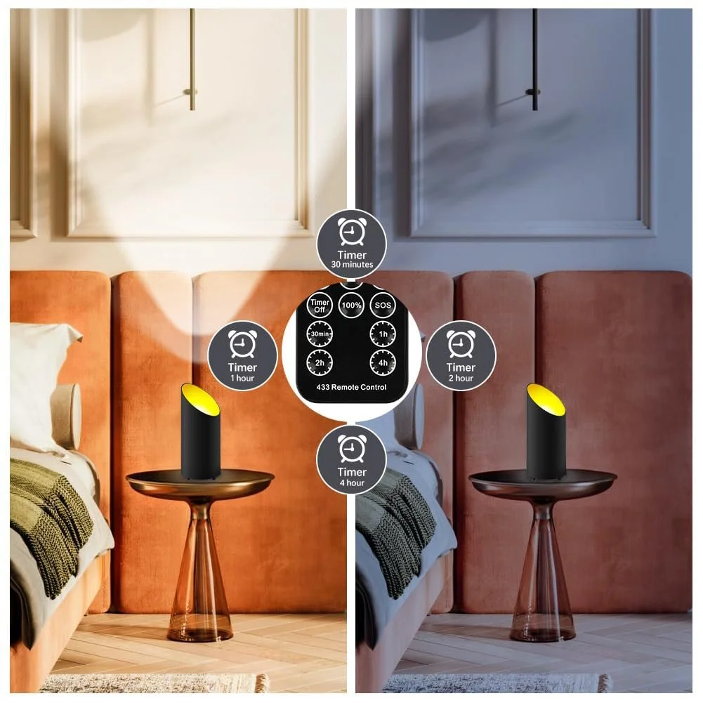 Настільна лампа Акумуляторна 4800 mAh LED Сенсорна Метал Алюміній USB Водонепроникна, фото №6