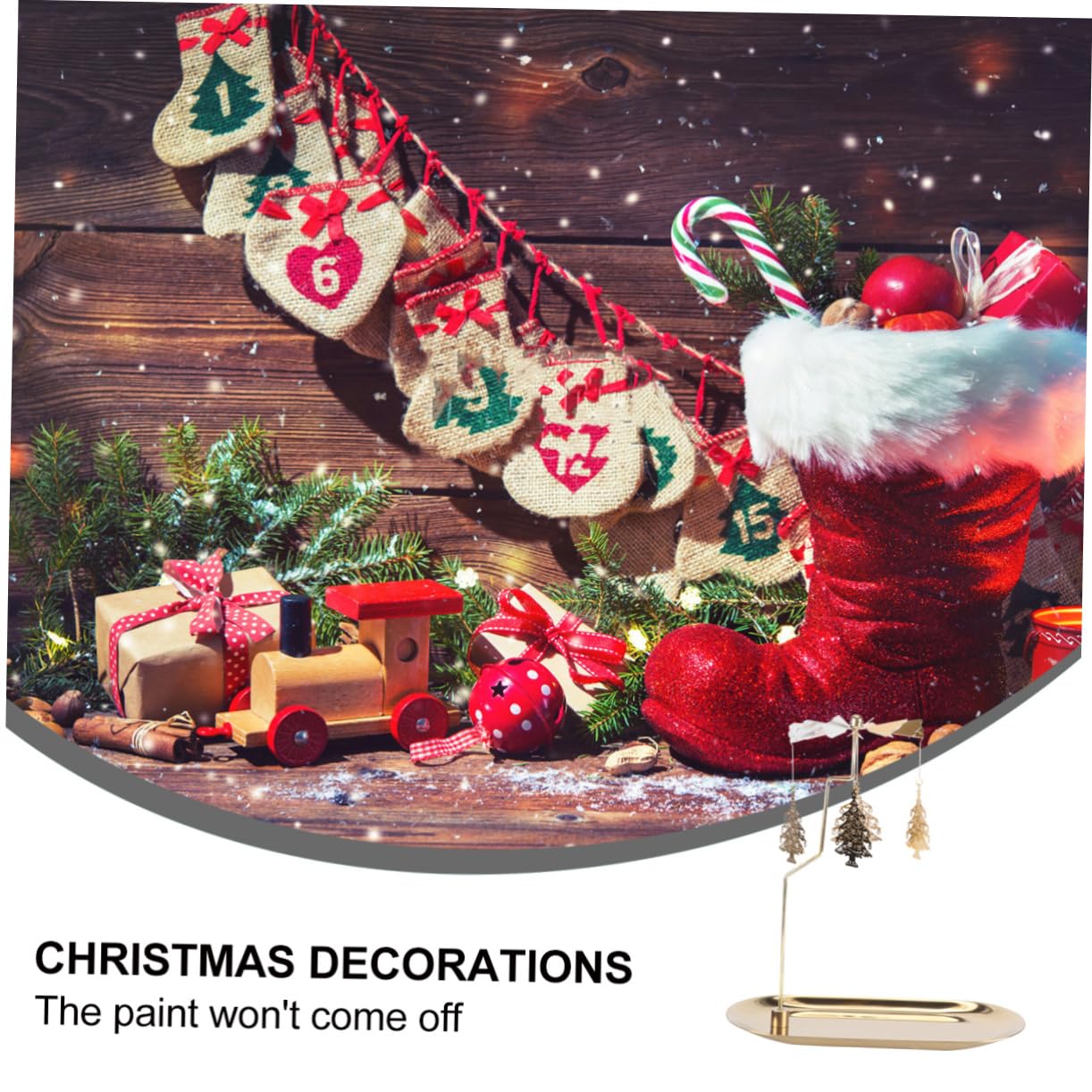 Подставка PRETYZOOM Christmas Tree Spinner Iron, фото №2