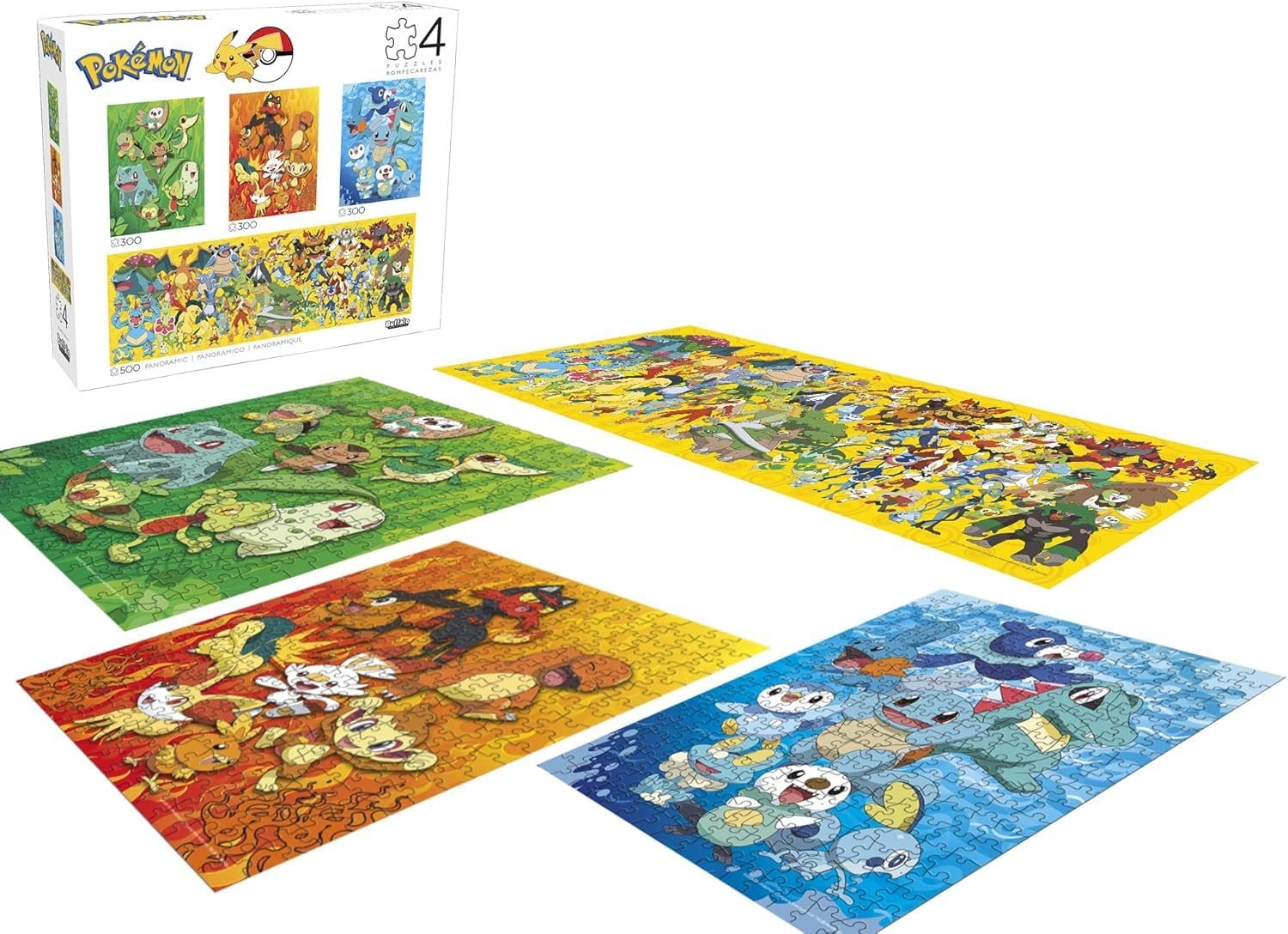 Набор пазлов Buffalo Games Pokemon 9371 4x1 Multipack 300 и 500 деталей, фото №1