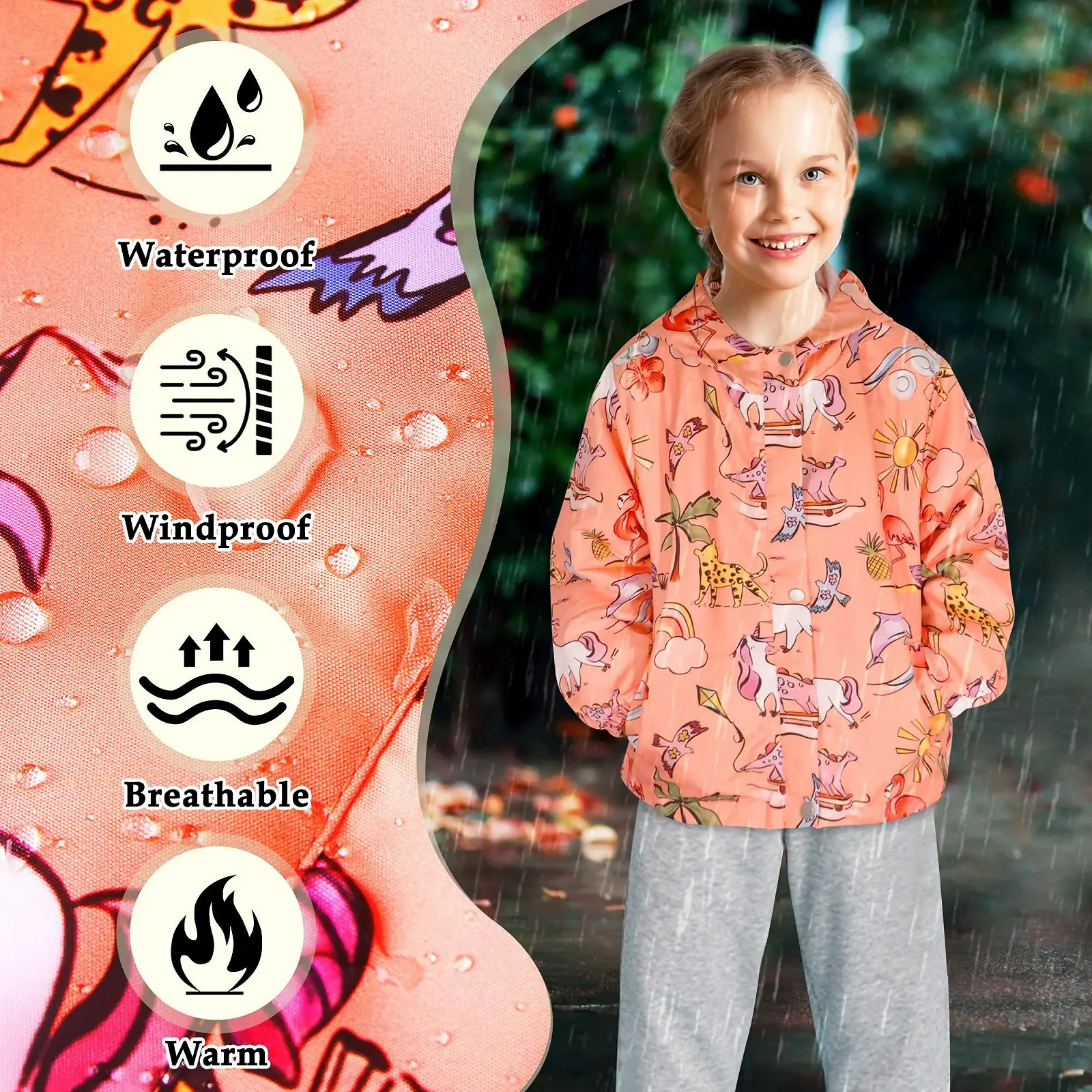 Софтшел куртка Domueay Дитяча Водонепроникна, фото №3