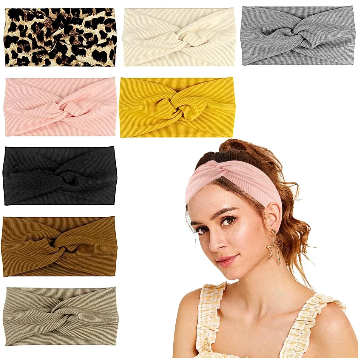 Пов'язка на голову Еластична широка М'яка, фото №1