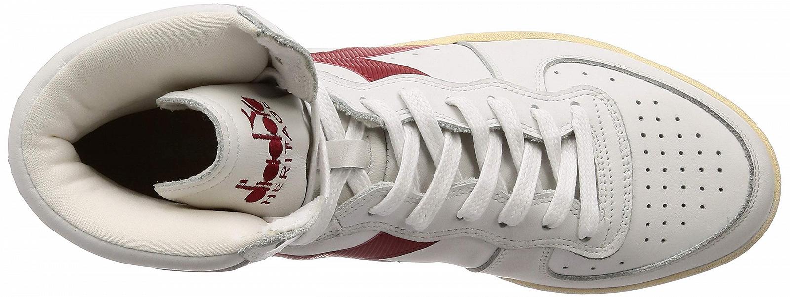 Кроссовки Diadora Heritage MI Basket Used из натуральной кожи мужские высокие Бело-серый, фото №5