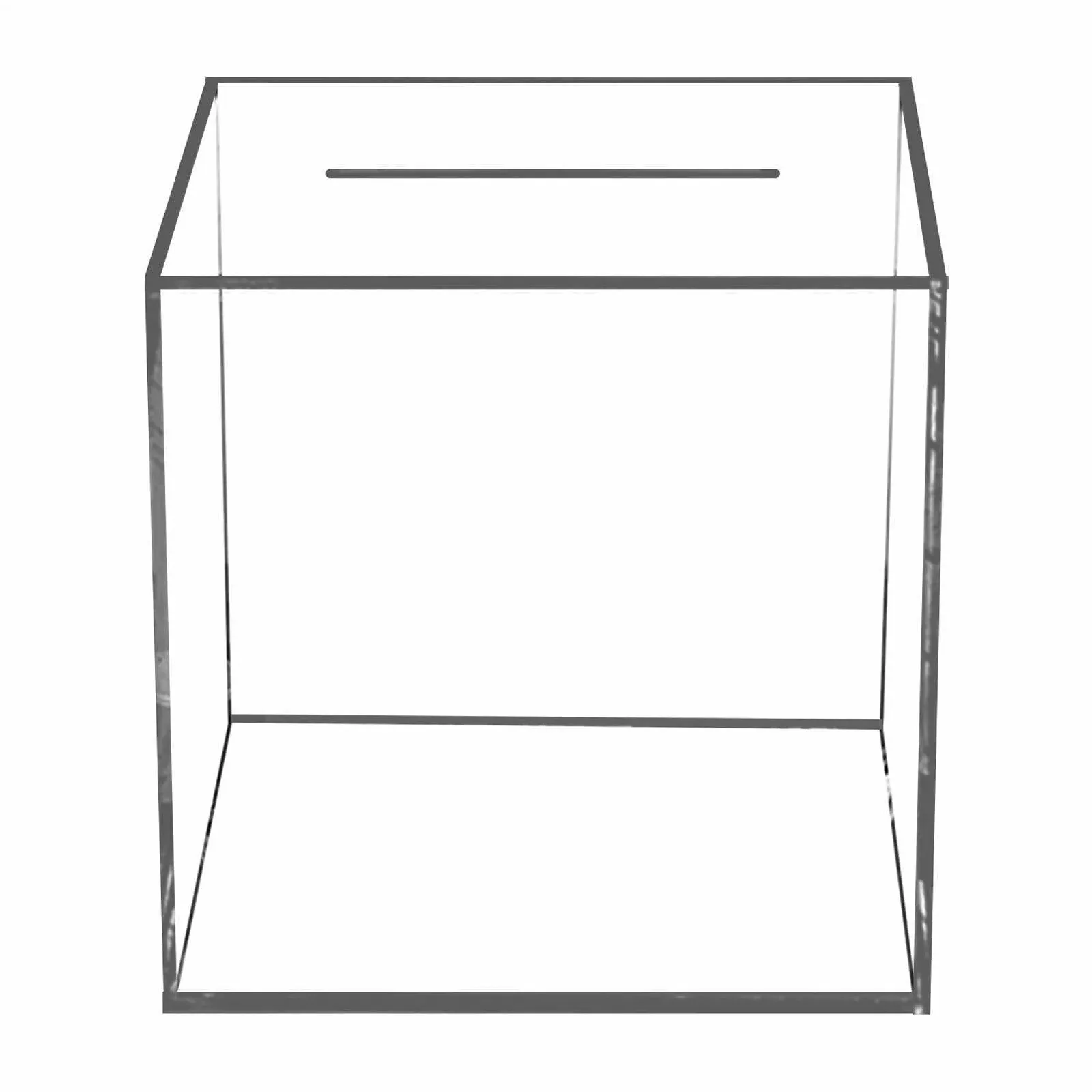 Скарбничка акрилова прозора невідкривна 12 см, фото №1