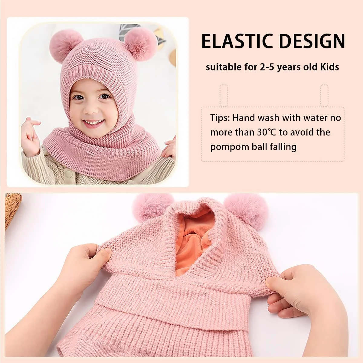 Шапка-бини MAMUNU Детская Зимняя, фото №4