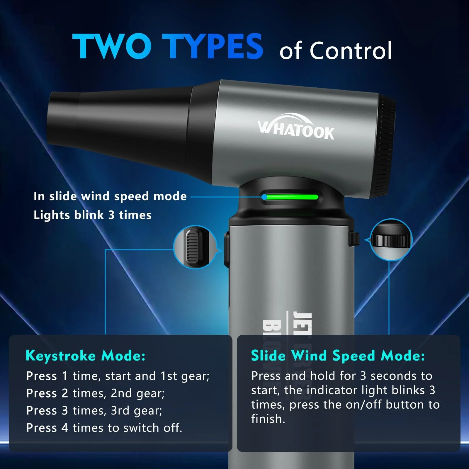 Электрический воздуходувка 200,000 rpm металлический 10000 mAh, фото №3 Электрический воздуходувка 200,000 rpm металлический 10000 mAh, фото №3