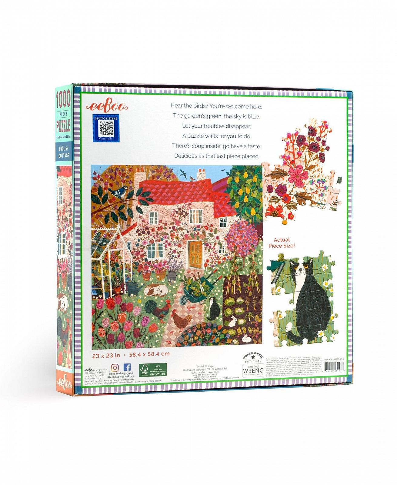 Пазл eeBoo English Cottage 1000 деталей PZTCGE, фото №3