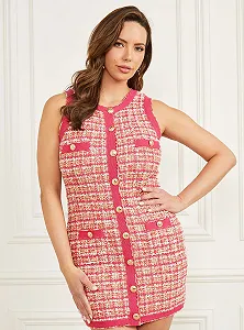 Женское мини-платье GUESS by Marciano Коралловый - S - Фото 1