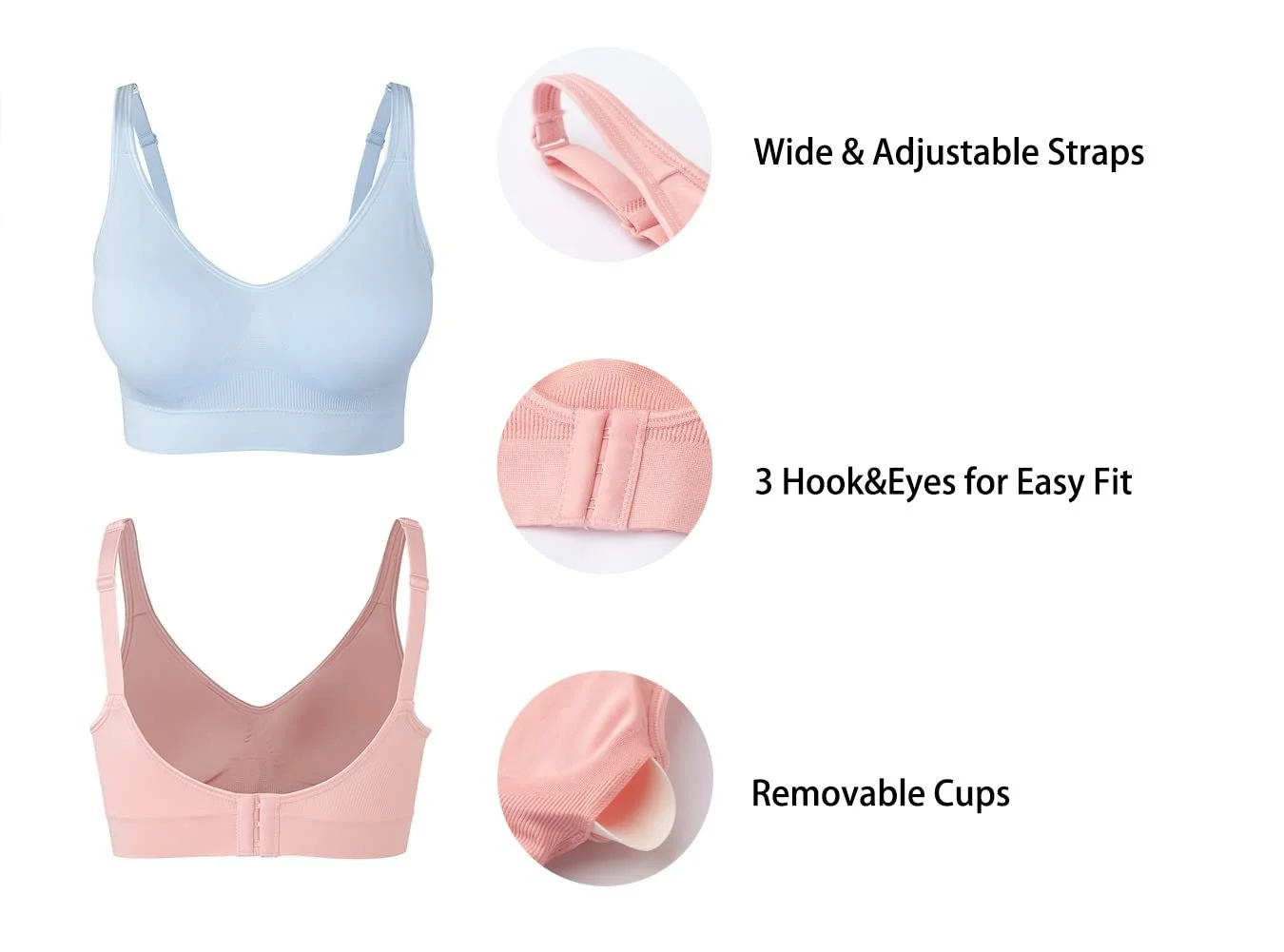 Бюстгальтер без косточек бюстье Classic Comfortable Padded Feel-Good набор из 3 шт., фото №5