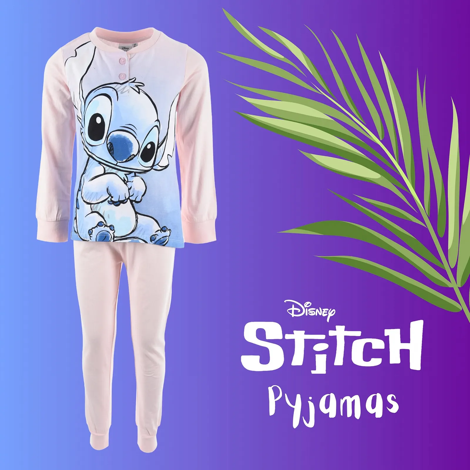 Піжама Disney Stitch для дівчат, футболка та довгі штани, набір з 2 предметів для дівчат, фото №3 Піжама Disney Stitch для дівчат, футболка та довгі штани, набір з 2 предметів для дівчат, фото №3