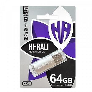 Флеш-накопитель USB 64GB Hi-Rali Rocket Series Silver (HI-64GBVCSL) synthetic.ua - Фото 1