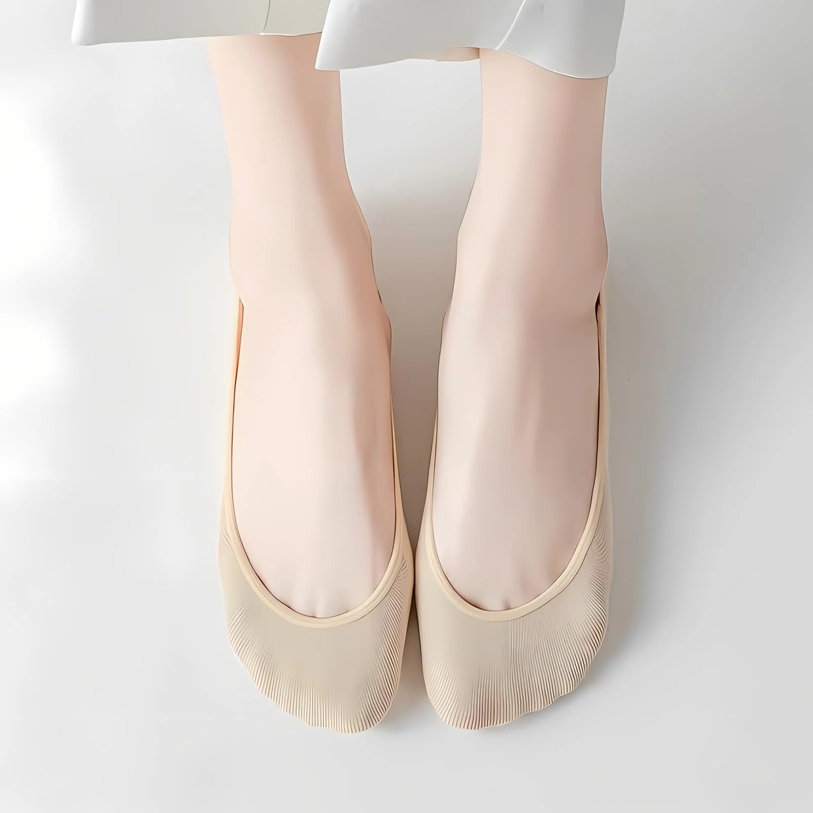 Носки-следки Женские 5 пар Размер 38-42 Балерина Ультралегкие Дышащие Нескользящие Силикон, 1, M, фото №4