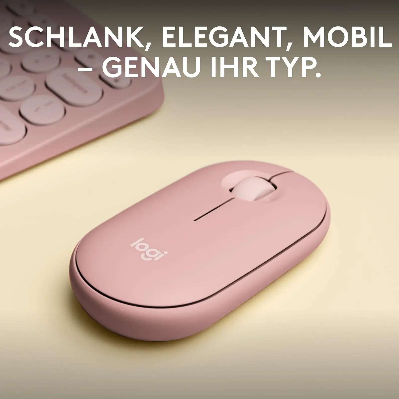 Миша Logitech Pebble Mouse 2 M350s Бездротова Bluetooth Тонка Рожева, фото №2