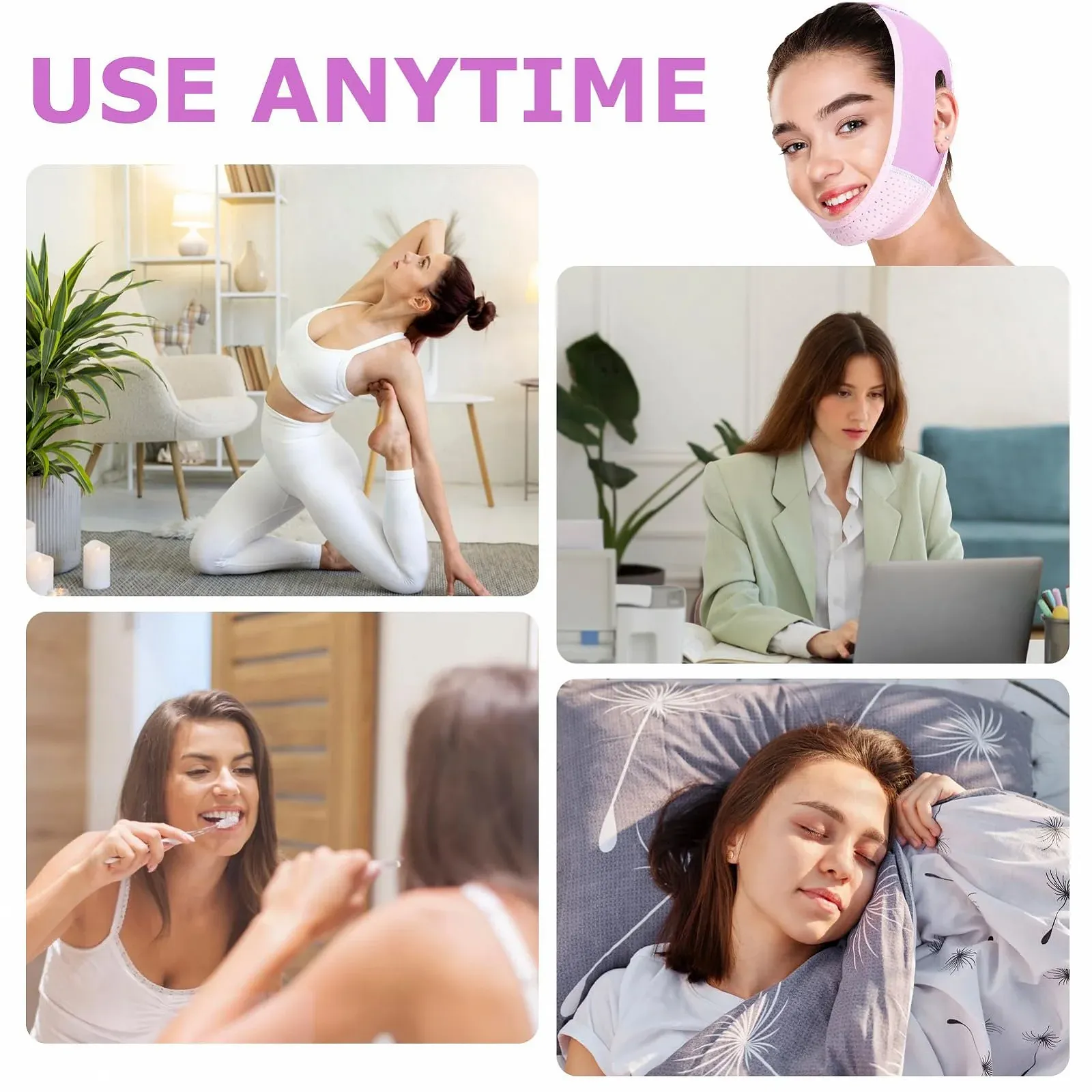 Маска V Line для підтяжки підборіддя, багаторазова маска для схуднення обличчя, фото №6