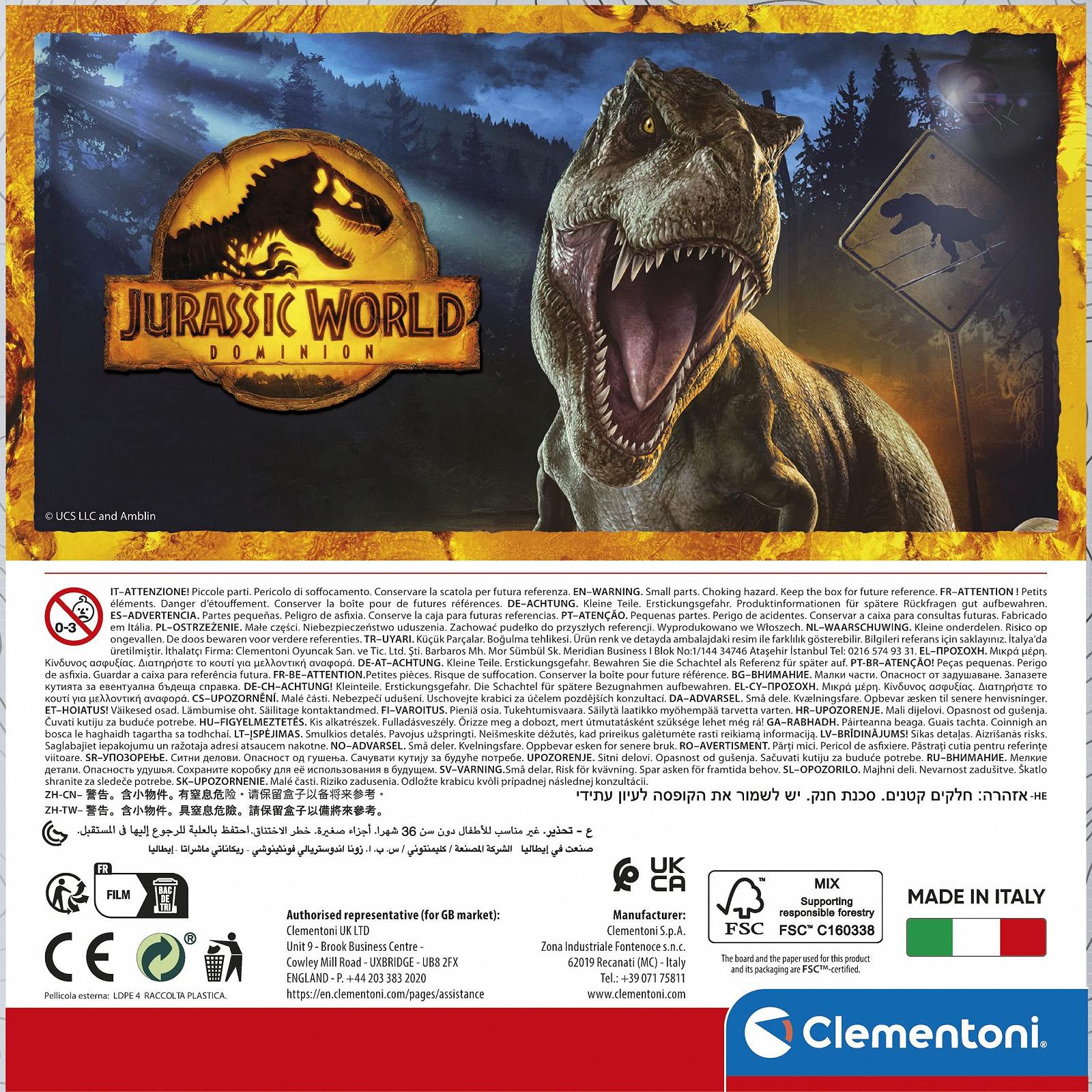 Пазл Clementoni Supercolour 80512 Jurassic World Dominion 104 элемента разноцветный, фото №3