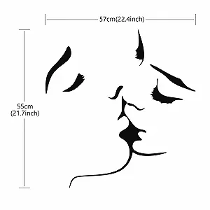 Наклейка на стіну OOTSR 3D Cute Kiss 57 x 55 см synthetic.ua - Фото 1