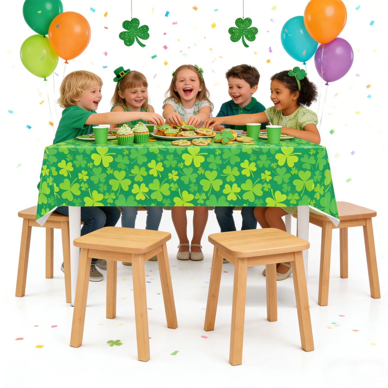 Скатертина St Patricks Day Shamrock Зелена 137 x 274 см, фото №4