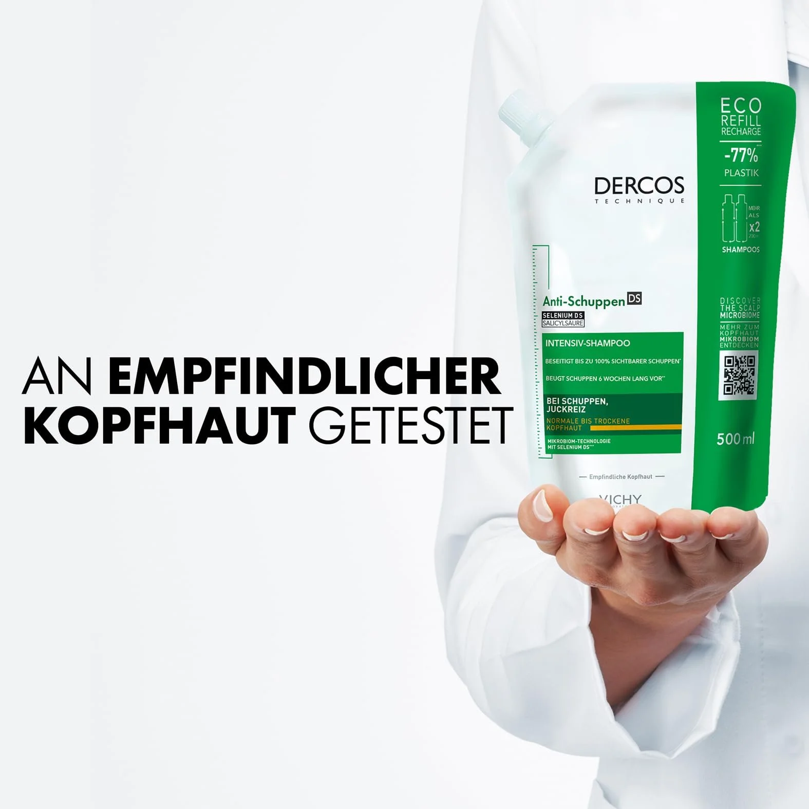 Шампунь Vichy Dercos проти лупи для нормального та сухого волосся з дисульфідом селену та саліциловою кислотою, 500 мл, фото №9 Шампунь Vichy Dercos проти лупи для нормального та сухого волосся з дисульфідом селену та саліциловою кислотою, 500 мл, фото №9