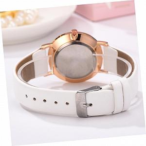 Женские часы WRITWAA 2 шт. Классический ПУ кожаный ремешок Аналоговый кварцевый механизм synthetic.ua - Фото 1