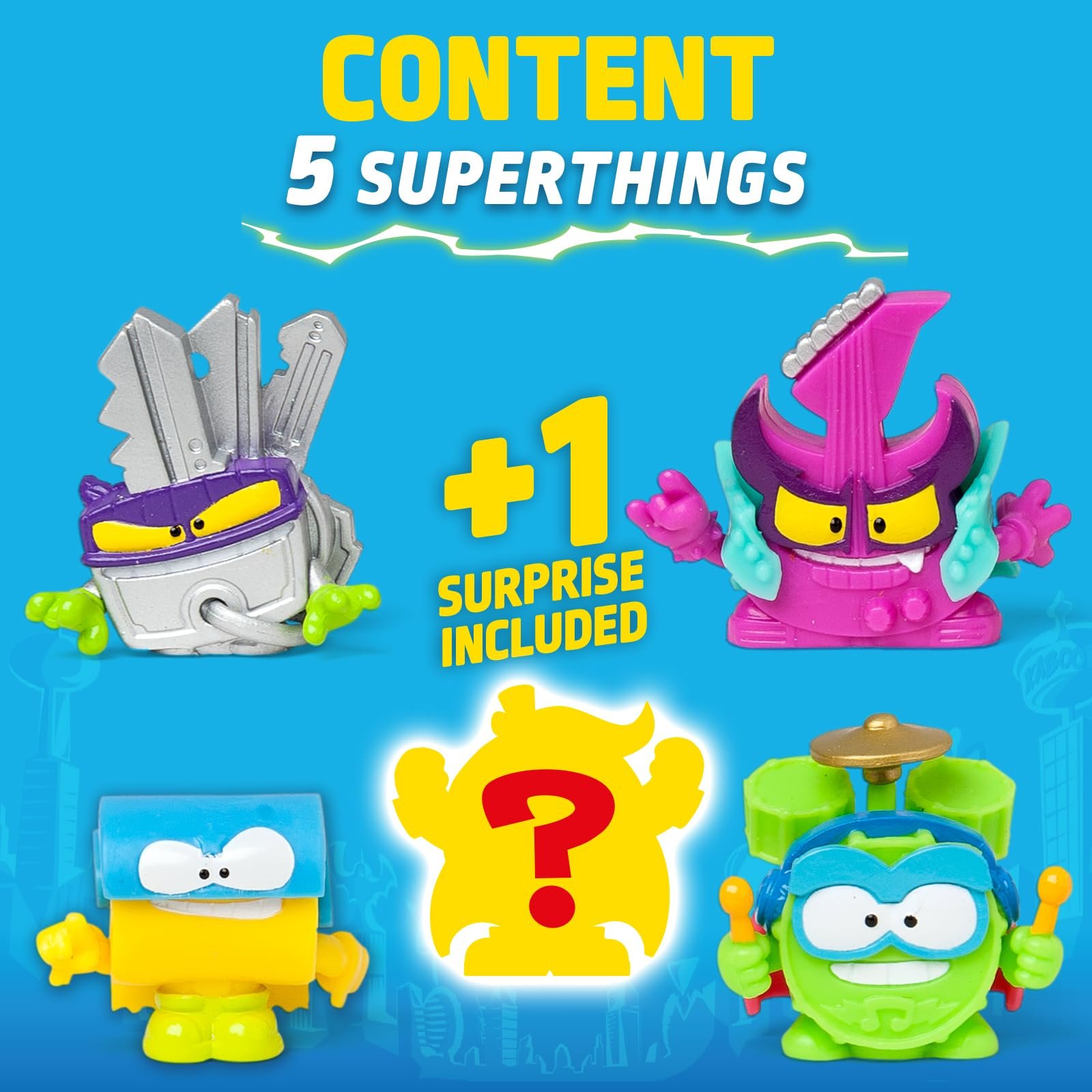 Фигурки Superthings Kazooom Power Battle, 5 шт (включает 1 фигурку-сюрприз и 1 серебряного капитана), упаковка 2 x 6, фото №2