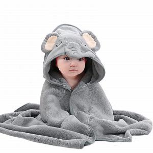 Полотенце с капюшоном Asnewkit для детей, серый - Фото 1