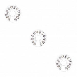 Наклейки для ногтей Стразы 3D Стеклянные Гавайские Леи Белый Готический Головной убор Лолита Свадебные Аксессуары для волос Аксессуары для маникюра - Фото 1