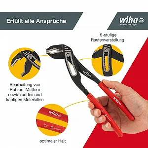 Клещи переставные Wiha Classic для водяных насосов synthetic.ua - Фото 1