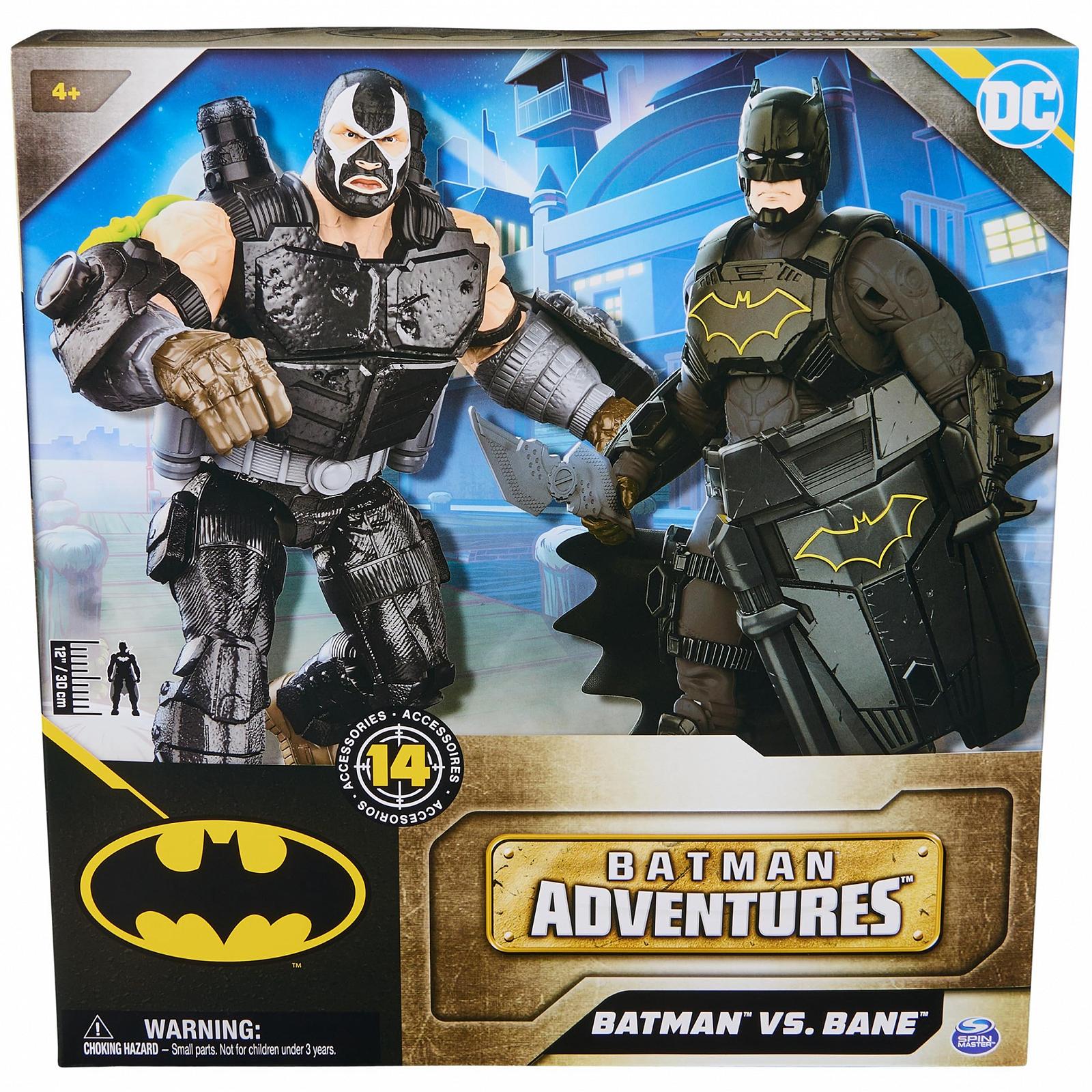 Набір фігурок Batman Adventures, Бетмен і Бейн, 14 аксесуарів для обладунків, 30,5 см, фото №2