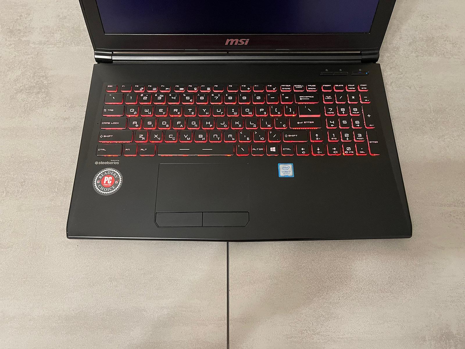 Игровой ноутбук MSI GP62MVR 7RFX Leopard Pro, 15,6" FHD IPS, i7-7700HQ, 16GB, 256GB SSD + 1TB, nVidia GeForce GTX 1060 6GB, фото №4 Игровой ноутбук MSI GP62MVR 7RFX Leopard Pro, 15,6" FHD IPS, i7-7700HQ, 16GB, 256GB SSD + 1TB, nVidia GeForce GTX 1060 6GB, фото №4