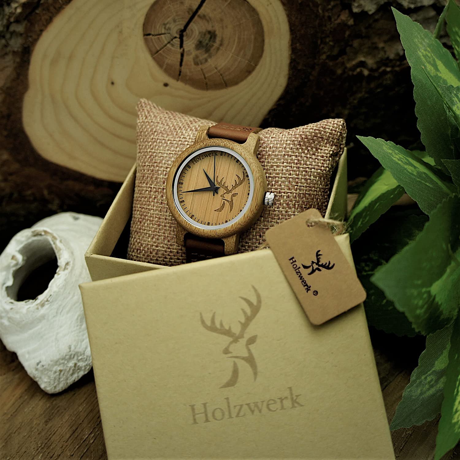 Годинник жіночий Holzwerk Germany Designer Deer Eco, дерев'яний, коричневий, фото №7