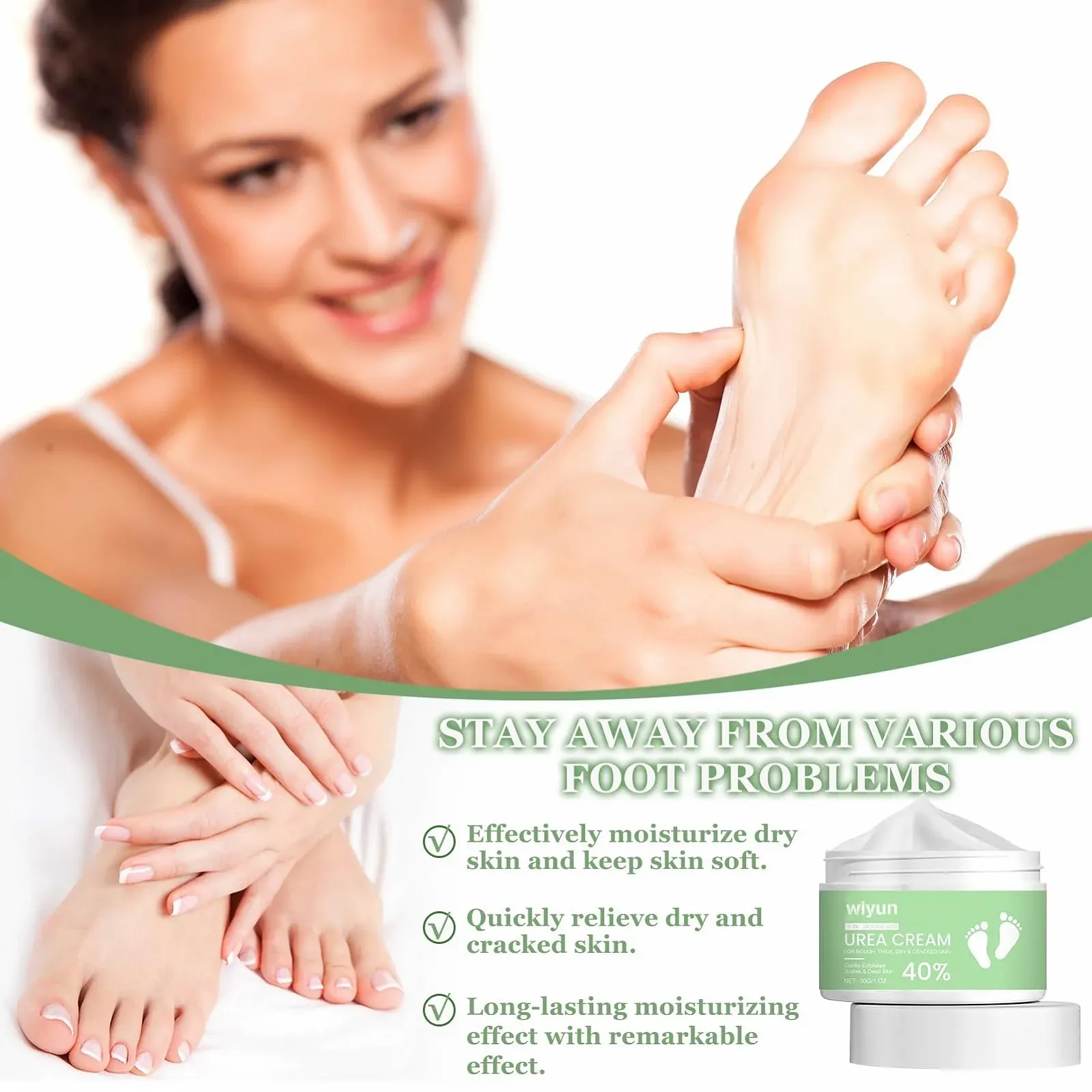 Крем для ног и рук Urea Cream 40% мочевины и 2% салициловой кислоты с алоэ вера, 60 г, фото №5