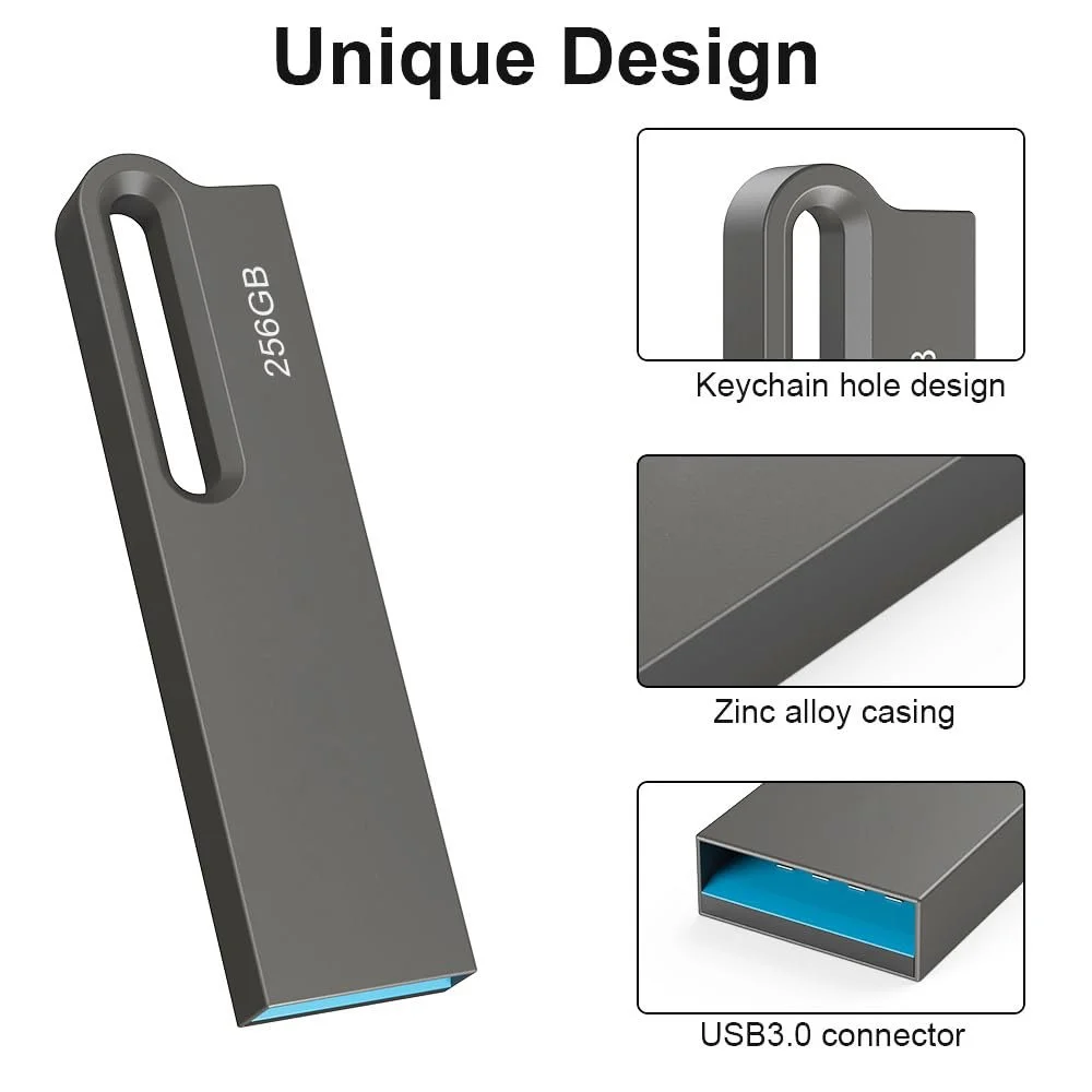 USB-накопичувач 256 ГБ 3.0 Waterproof High Speed Black, фото №4 USB-накопичувач 256 ГБ 3.0 Waterproof High Speed Black, фото №4