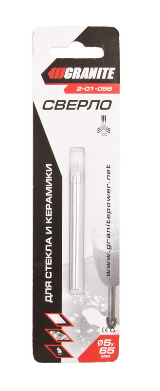 Свердло-піка для скла та плитки GRANITE 5х65 мм 2-01-056, фото №1
