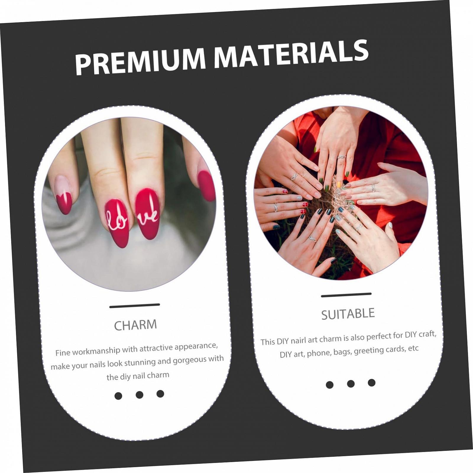 Аксессуары для ногтей Happyyami 40 шт., стразы, ювелирные изделия для маникюра, DIY подвески для ногтей, украшения для ногтей, подвески для ногтей, аксессуары для ногтей, неровные стеклянные стразы, фото №4