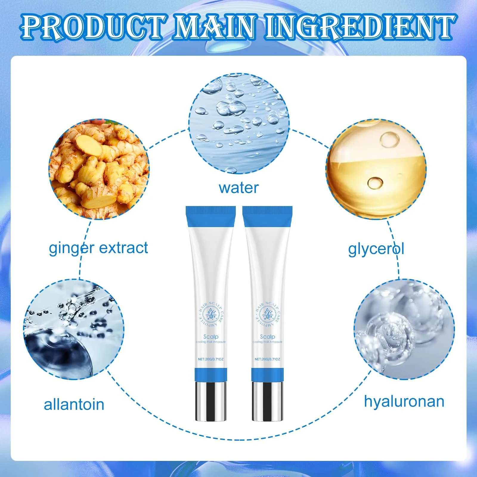 Ампула для волосся Scalphy, 2 шт, сироватка для волосся з роликовим аплікатором, фото №4