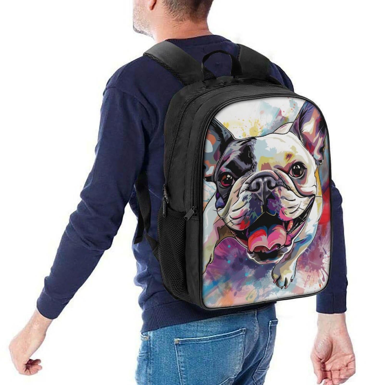 Рюкзак DPEOANEBN DOG 3D, дитячий, з великими кишенями, шкільний, подарунок до школи, 40x28x16 см, фото №5