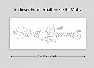 Наклейка на стіну Wandaro E011 Sweet Dreams 180 x 50 см Black synthetic.ua - Фото 1