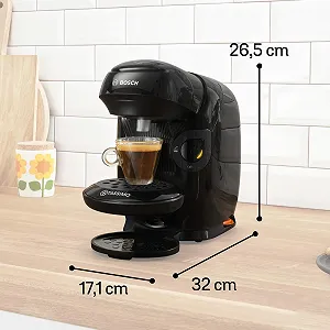 Капсульная кофемашина Bosch Tassimo Style Friendly TAS112E, более 70 напитков, подходит для всех чашек, полный автомат, экологичная, компактная, 1400 Вт, черная synthetic.ua - Фото 1